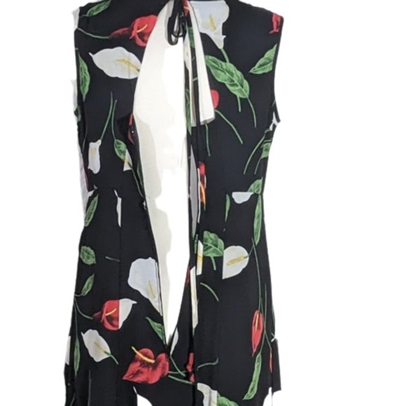 Sag harbor black and floral maxi dress size 10 tall - Picture 4 of 5